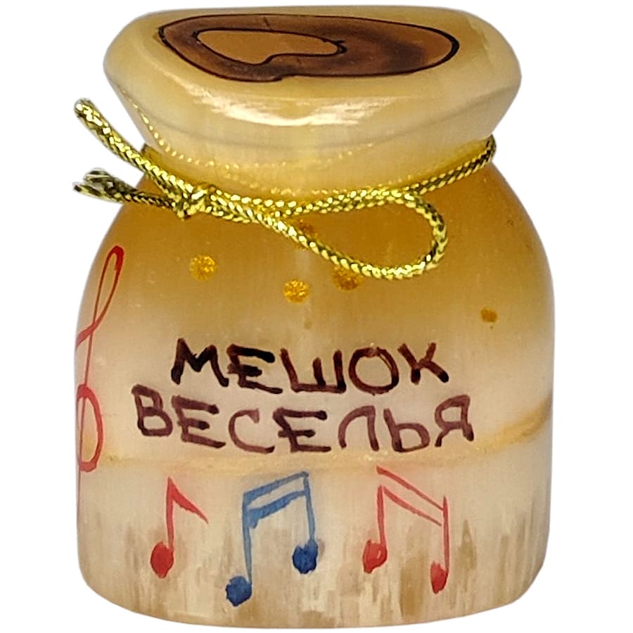 Мешок веселья Сувенир талисман из селенита Мешок веселья Сувенир талисман из селенита